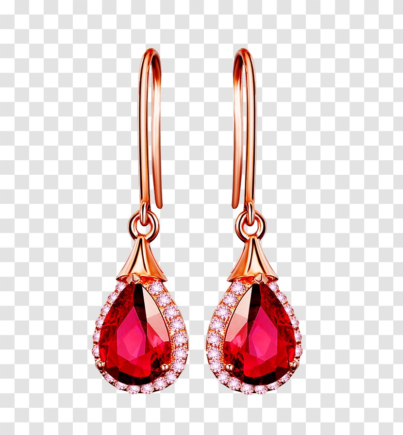 Ruby Earring Gemstone Jewellery - Body Jewelry - Earrings Transparent PNG