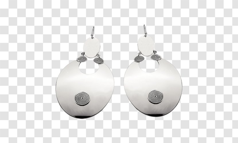 Earring Silver White Transparent PNG