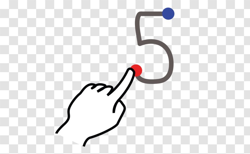 Stroke Gesture Open-source Model - Internet - Number 5 Transparent PNG