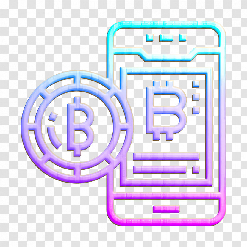 Blockchain Icon Smartphone Icon Bitcoin Icon Transparent PNG