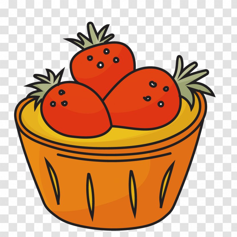 Egg Tart Fruit Strawberry - Vegetarian Food - Vector Cake Transparent PNG