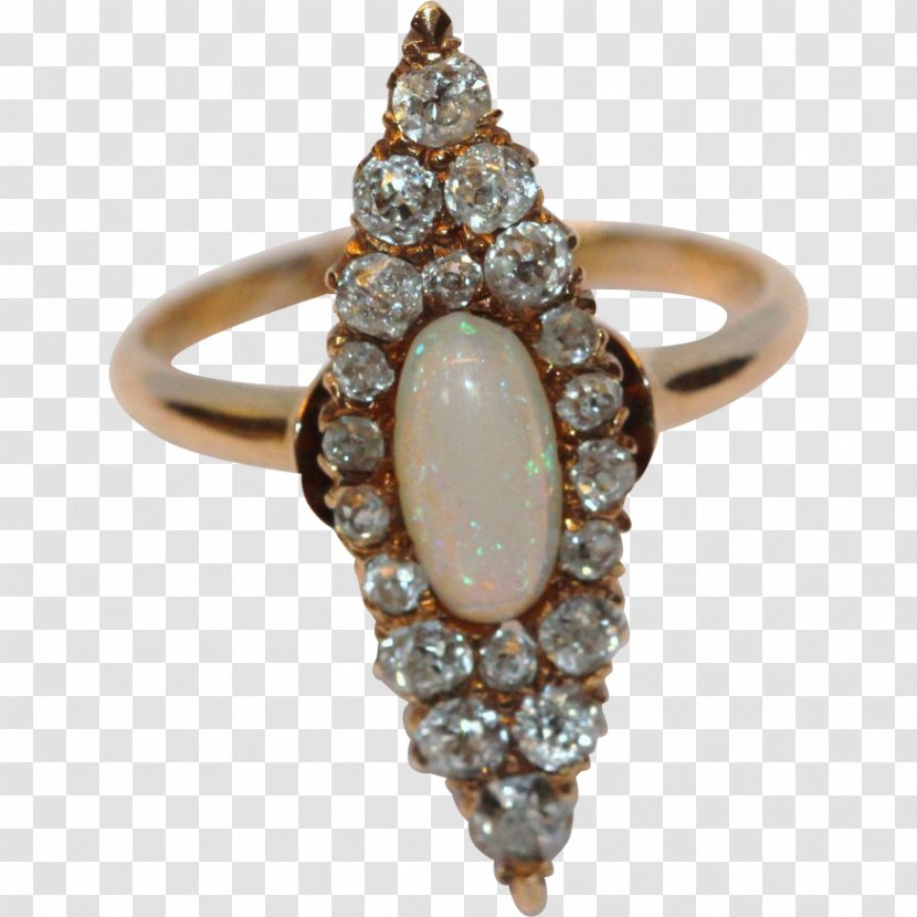 Ring Body Jewellery Diamond Opal - Antique Transparent PNG