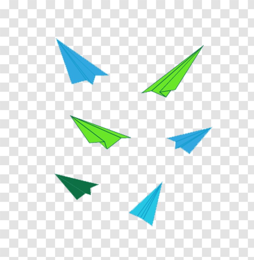 Paper Plane Airplane - Color Transparent PNG