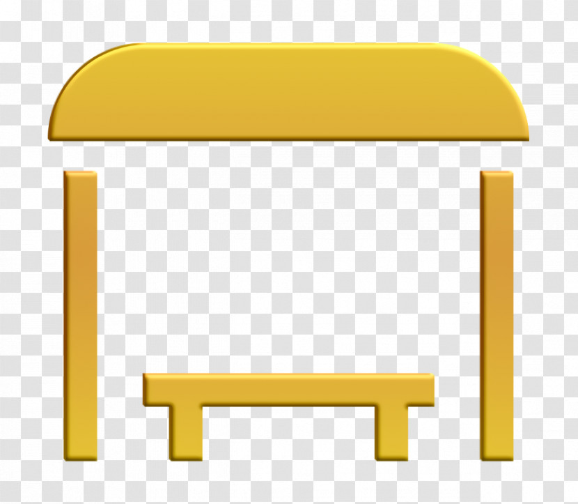 Solid City Elements Icon Bus Stop Icon Bench Icon Transparent PNG