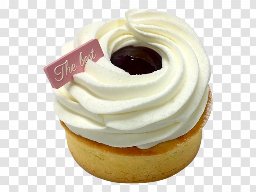 Buttercream Cupcake Dessert Petit Four Tiramisu - Flavor - Raspberry Pudding Transparent PNG