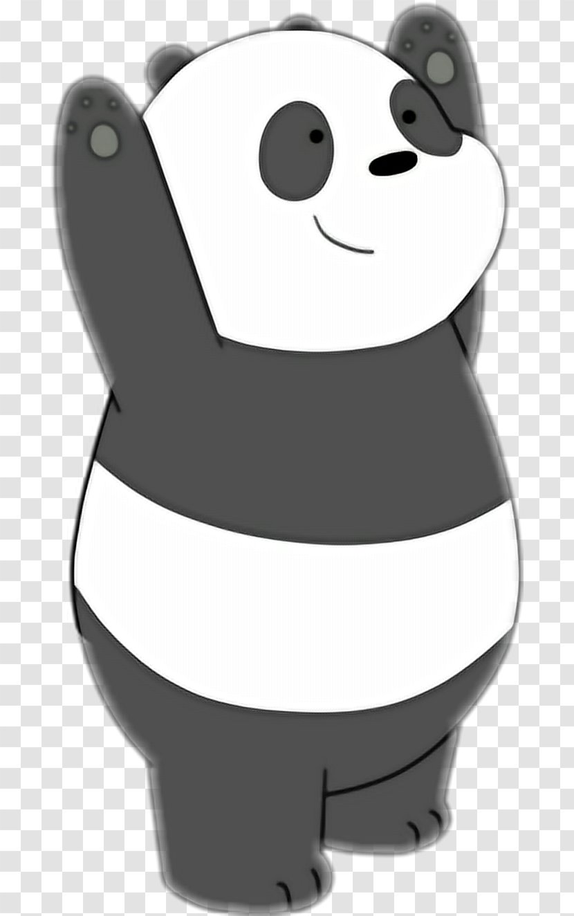 Giant Panda Polar Bear We Bare Bears - Black - Season 4 BearsSeason 3Bear Transparent PNG