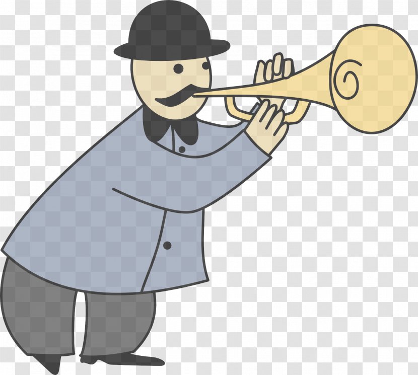 Cartoon Musical Instrument Clip Art Wind Bugle - Brass Transparent PNG