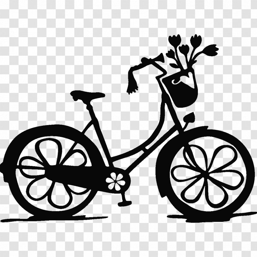 Wall Decal Bicycle Sticker Mobile Phones - Cycling - Flower Transparent PNG