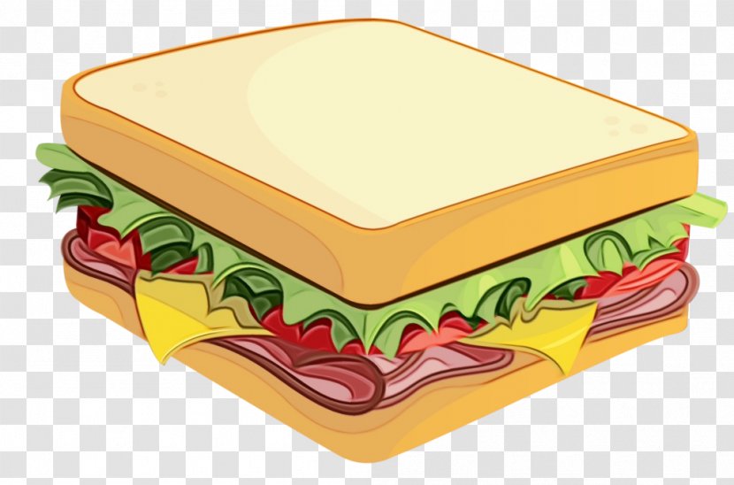 Watercolor Background - Processed Cheese - Fast Food Cheeseburger Transparent PNG