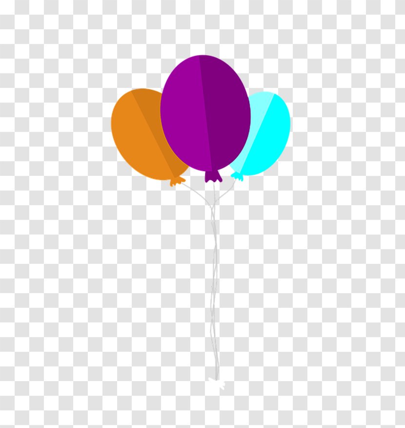 Flat Design Icon - Tricolor Balloons Rope Transparent PNG