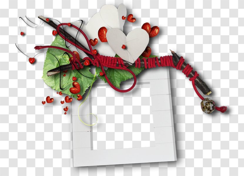 Christmas Ornament Flower Heart Font - Amour Transparent PNG