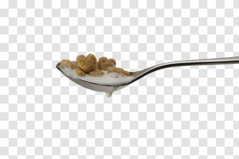 Soup Spoon Breakfast Fork - Milk Heart Biscuit Transparent PNG