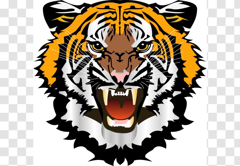 Bengal Tiger Cat South China Roar Clip Art - Head - Cliparts Transparent PNG