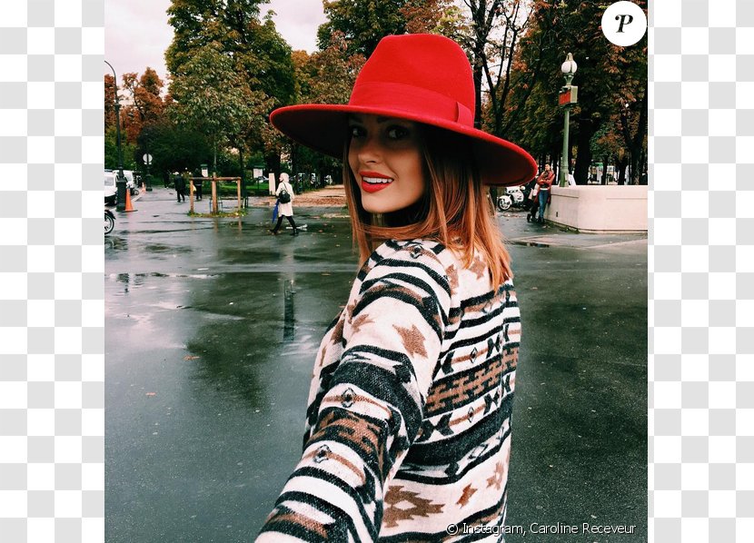 Fedora Caroline Receveur Hat Shoulder Tumblr - Flower - Paris Fashion Week Transparent PNG