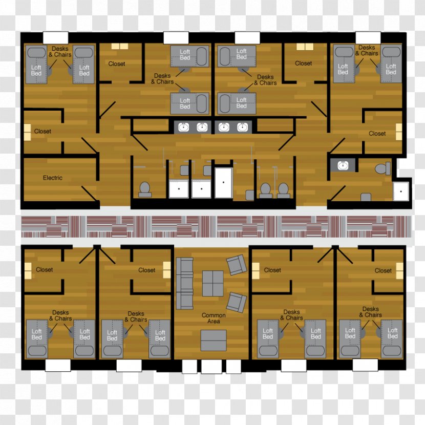 Floor Plan Honors Hall House Dormitory - Dormitories Transparent PNG