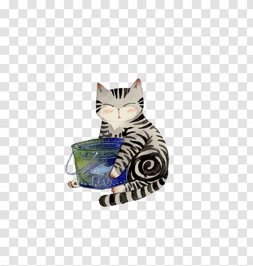 Cat Kitten Hello Kitty Illustration - Tabby - Painting Transparent PNG