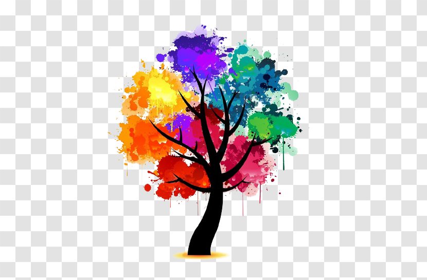 Watercolor Painting Art Tree Transparent PNG