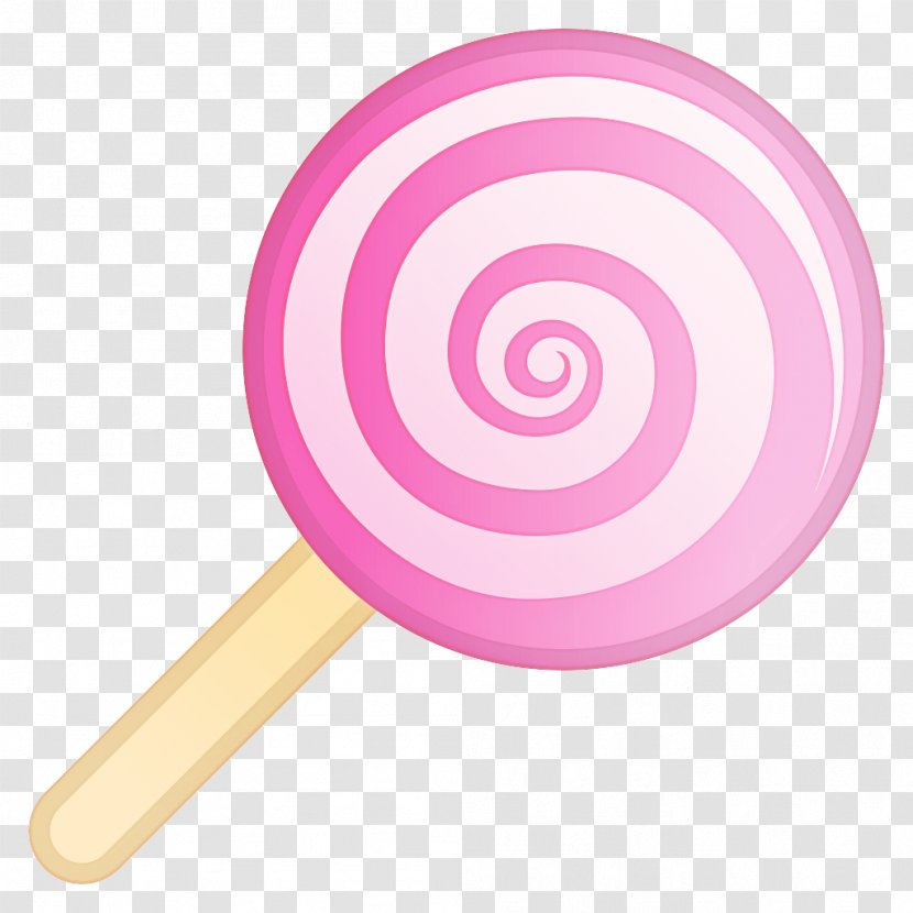 Lollipop Cartoon - Stick Candy - Magenta Spiral Transparent PNG
