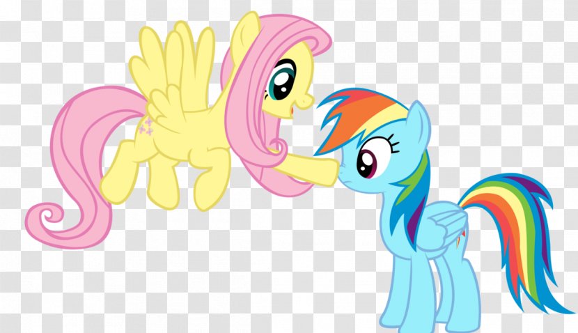 Rainbow Dash Fluttershy Pinkie Pie My Little Pony - Watercolor - Fluttered Transparent PNG