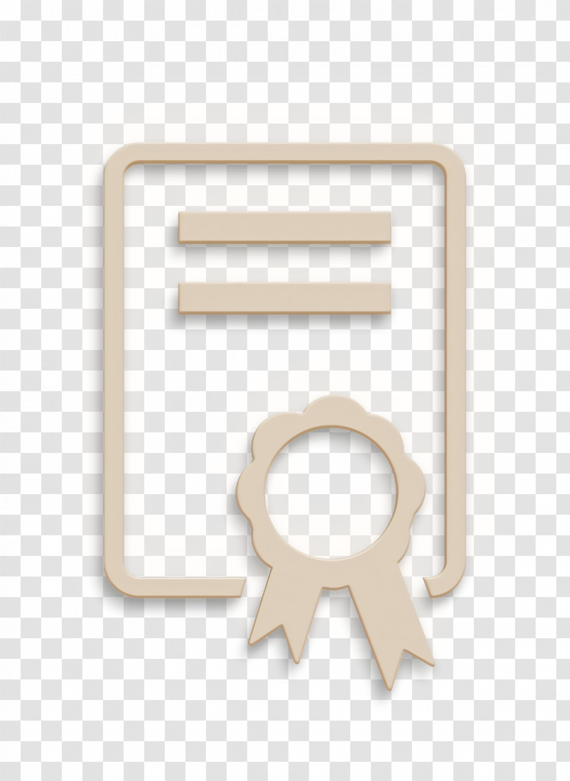 Document Icon Interface Icon Certificate With Medal Icon Transparent PNG