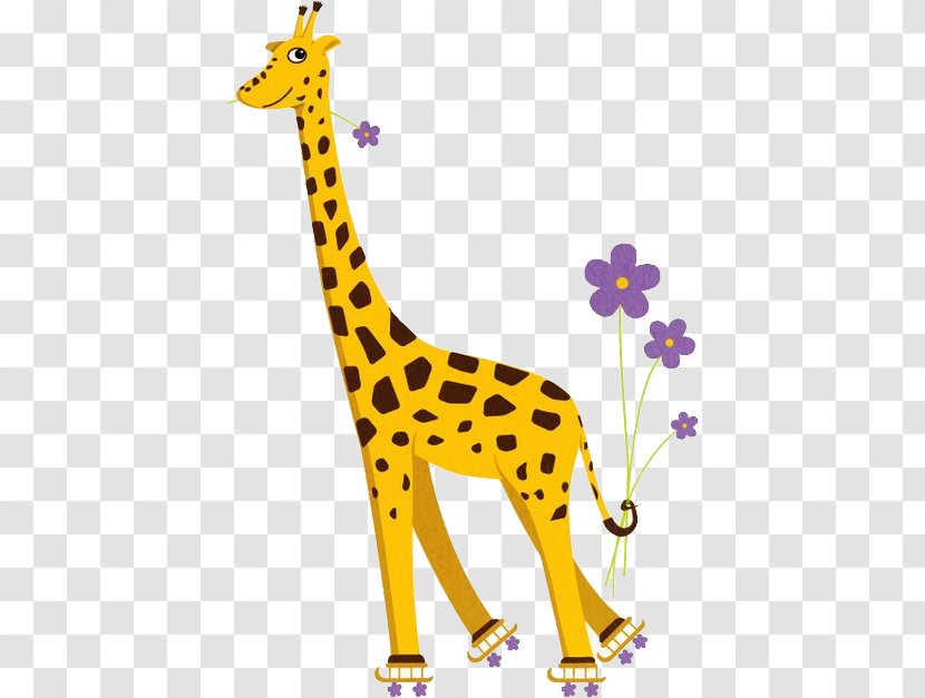 Giraffe Cartoon T-shirt Clip Art - Wildlife - Illustration Transparent PNG