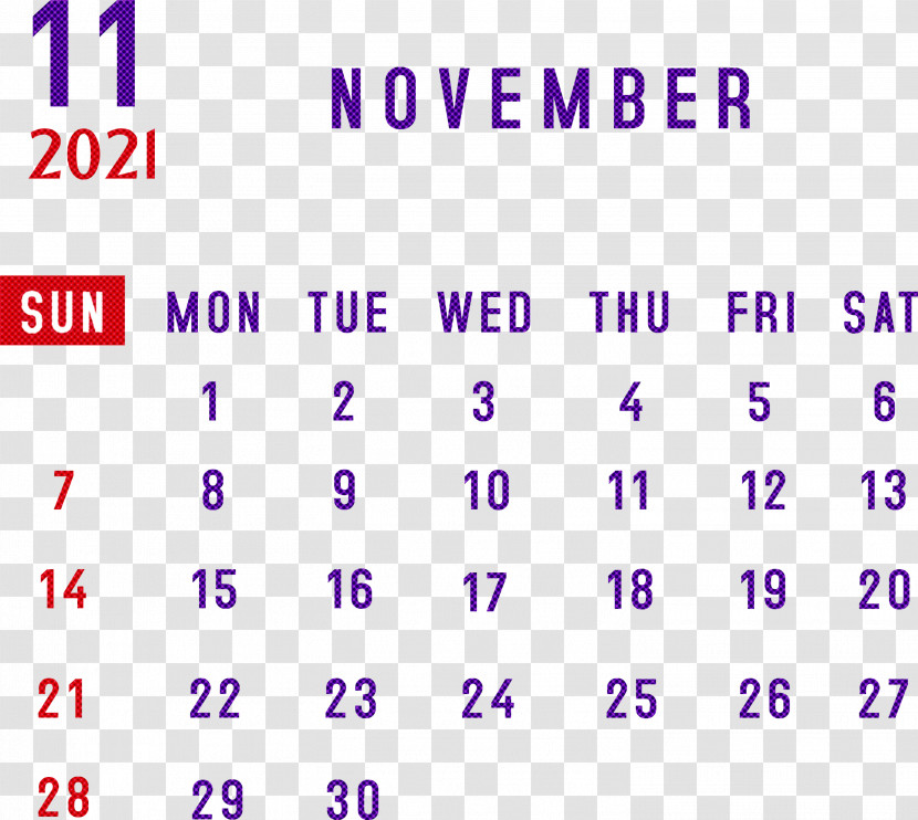 November 2021 Calendar 2021 Monthly Calendar Printable 2021 Monthly Calendar Template Transparent PNG