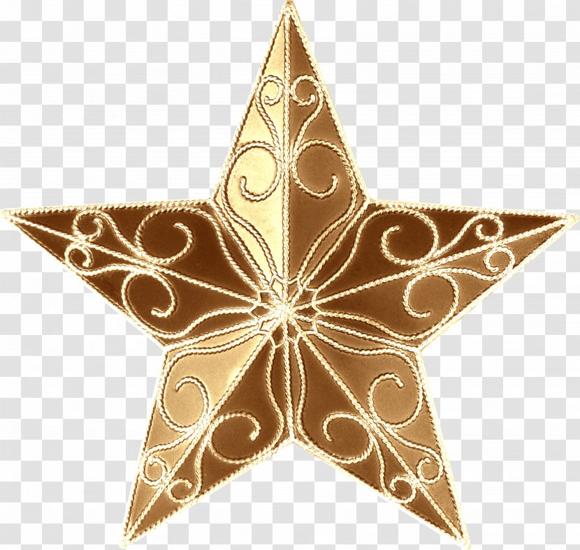 Christmas Tree Ornament Tree-topper Star Of Bethlehem - Golden Stars Transparent PNG