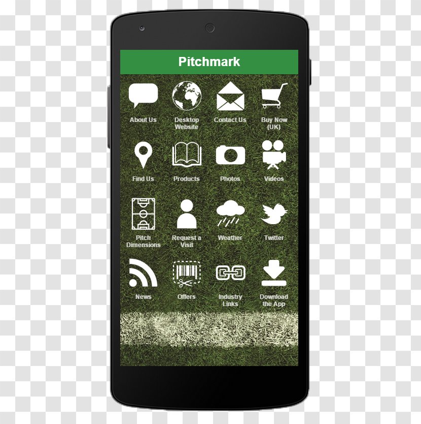 Feature Phone Smartphone Mobile Accessories Green Cellular Network - Grass - Paint Lines Transparent PNG