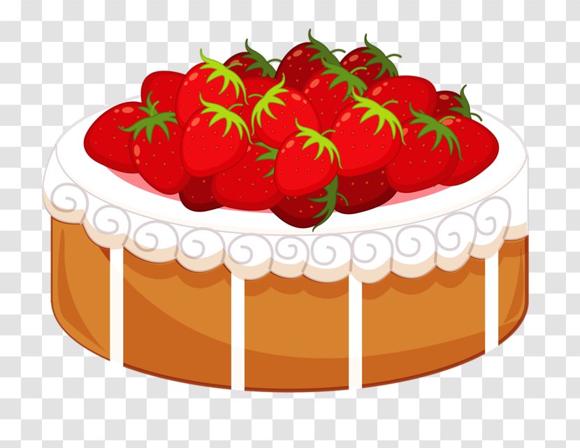 Strawberry Cream Cake Shortcake Icing Birthday Chocolate - Dessert Transparent PNG