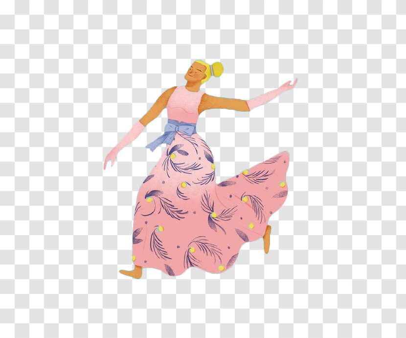 Woman Drawing - Cartoon - Dancing Transparent PNG