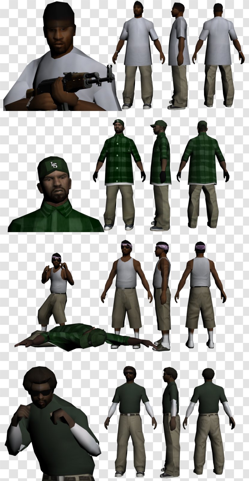 TinyPic Crips Mod Character African American - Costume Design Transparent PNG