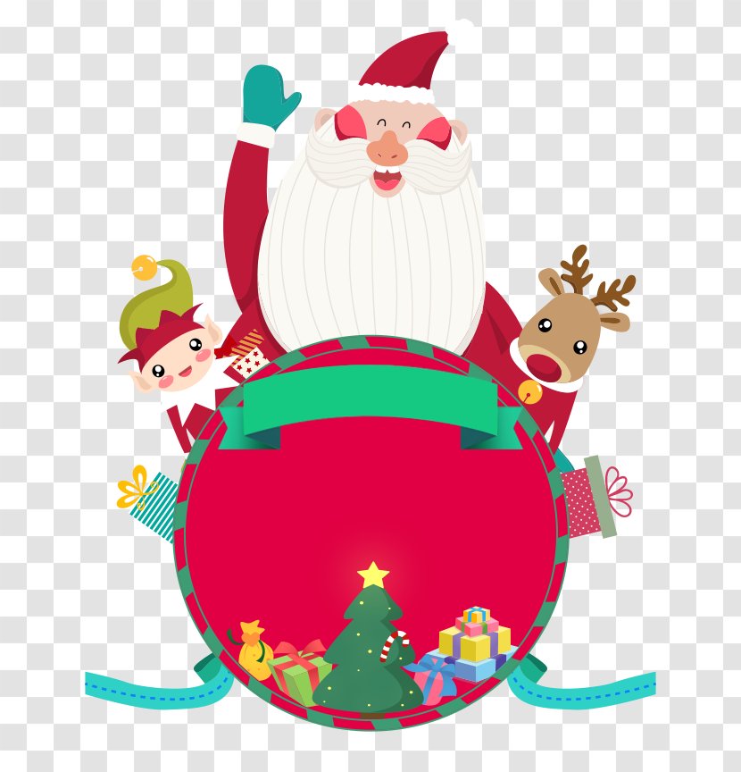 Santa Claus Christmas Ornament Reindeer Clip Art Transparent PNG