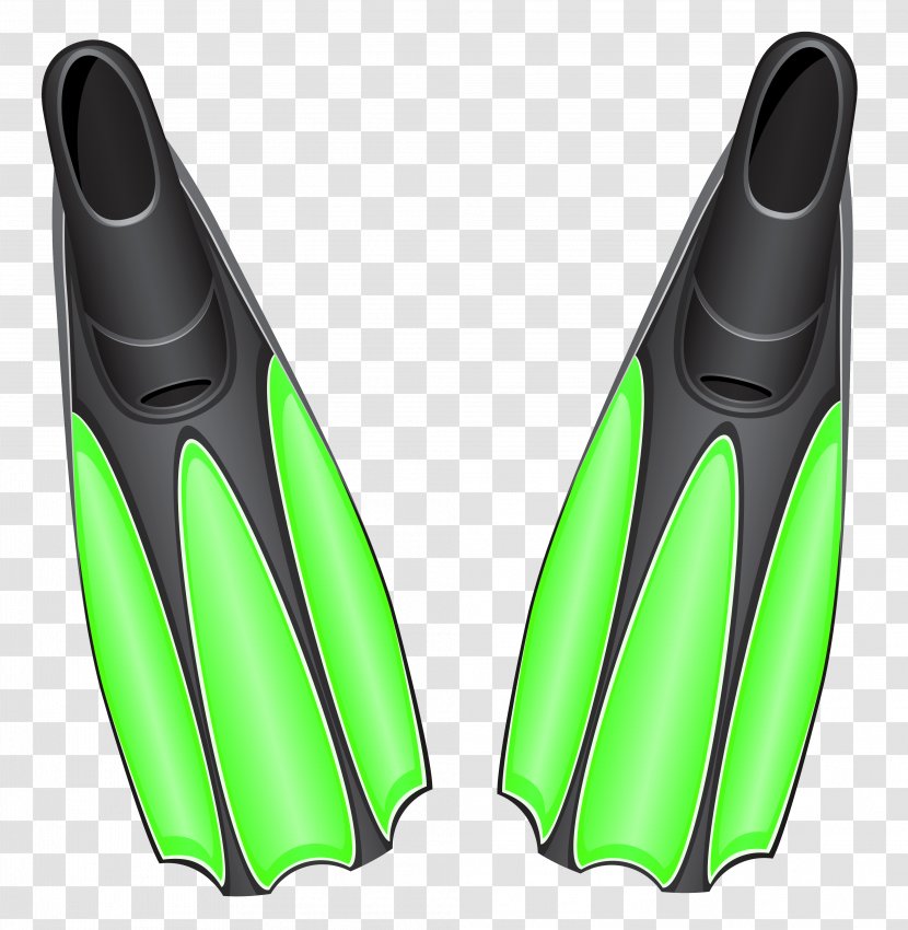 Swimfin Snorkeling Swimming Clip Art - Transparent Green Swim Fins Clipart Transparent PNG