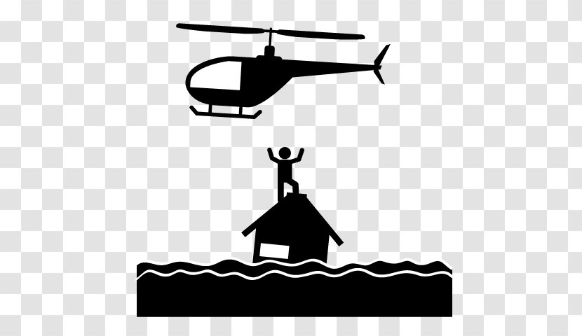 Flood Helicopter Pictogram Natural Disaster Clip Art - Wing Transparent PNG