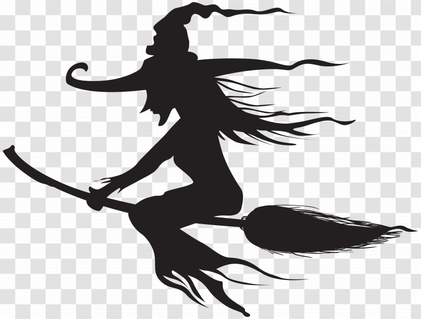 Witchcraft Halloween Silhouette Clip Art - Fictional Character - Witch Transparent PNG