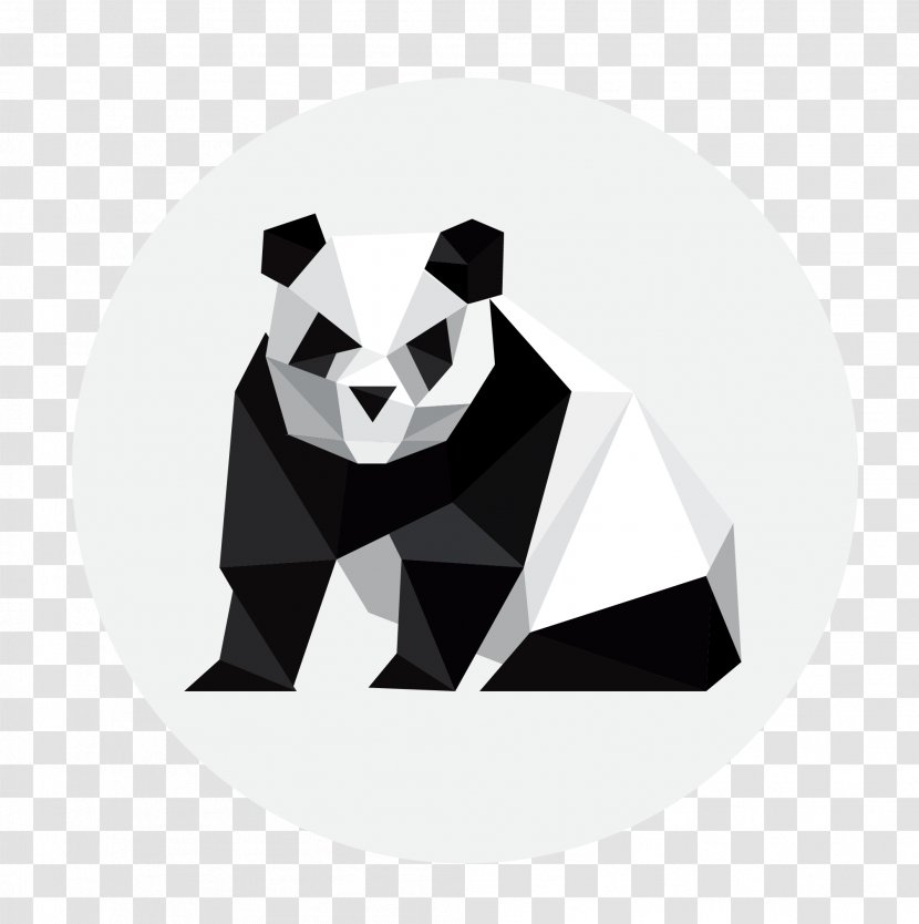 Giant Panda Origami Clip Art - Flat Design Transparent PNG