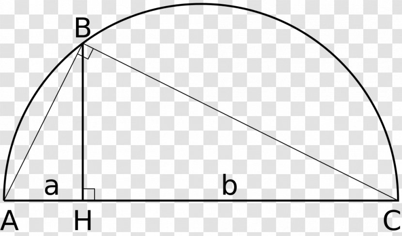 Geometric Mean Geometry Triangle Compass-and-straightedge Construction - Creative Commons Transparent PNG