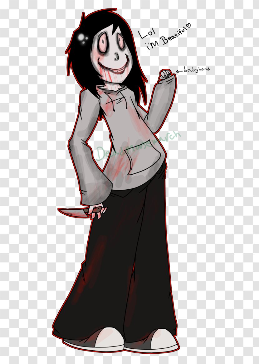 Jeff The Killer Woman Dog Smile - Watercolor - Is Dead Transparent PNG