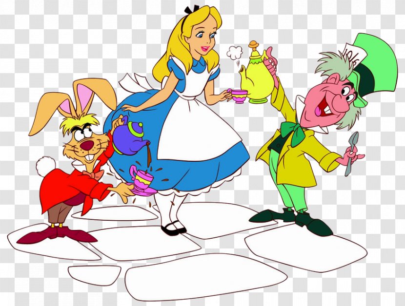 The Mad Hatter Alices Adventures In Wonderland White Rabbit March Hare Cheshire Cat - Free Content - Disney Transparent PNG