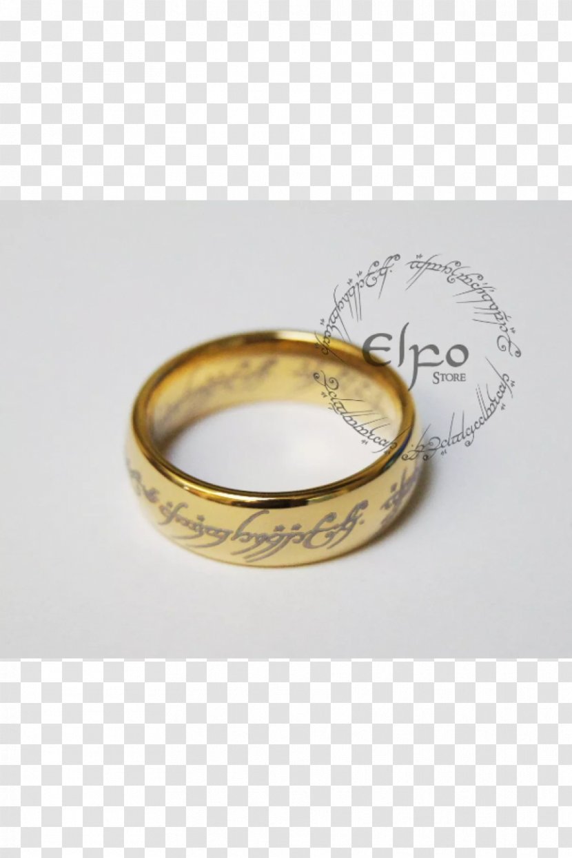 Wedding Ring The Lord Of Rings One Quenya - Silver - Senhor Dos Aneis Transparent PNG