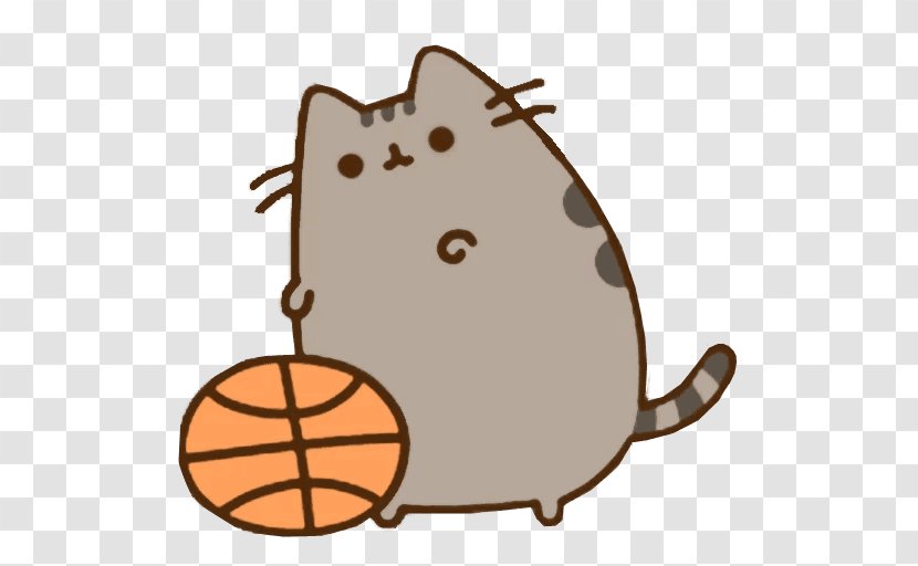 Pusheen Cat Basketball Sticker Transparent PNG