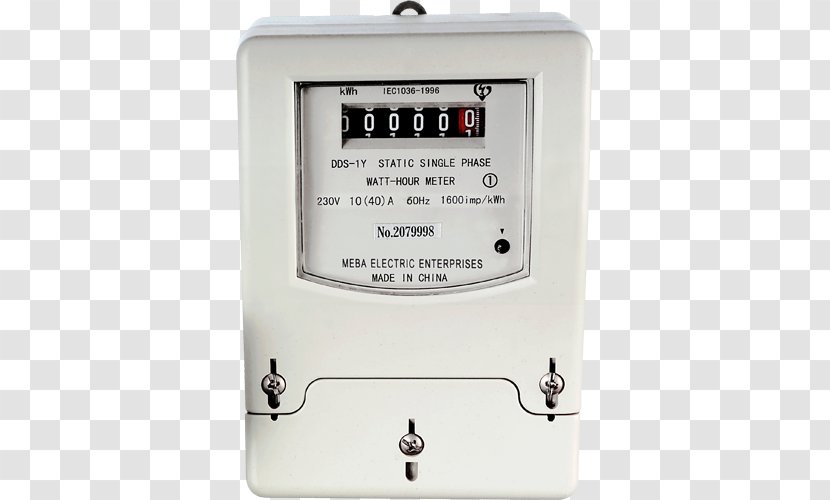 Electricity Meter Smart Single-phase Electric Power Kilowatt Hour - Hardware - Energy Transparent PNG