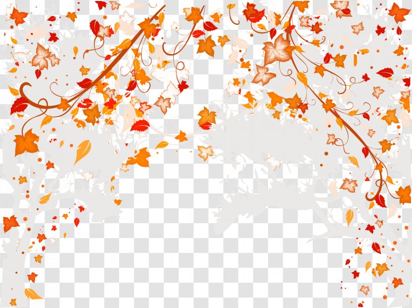 Wedding Invitation Picture Frame Ornament - Autumn Leaves Background Transparent PNG