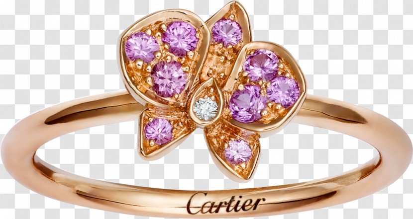 Engagement Ring Cartier Sapphire Diamond - Body Jewelry Transparent PNG