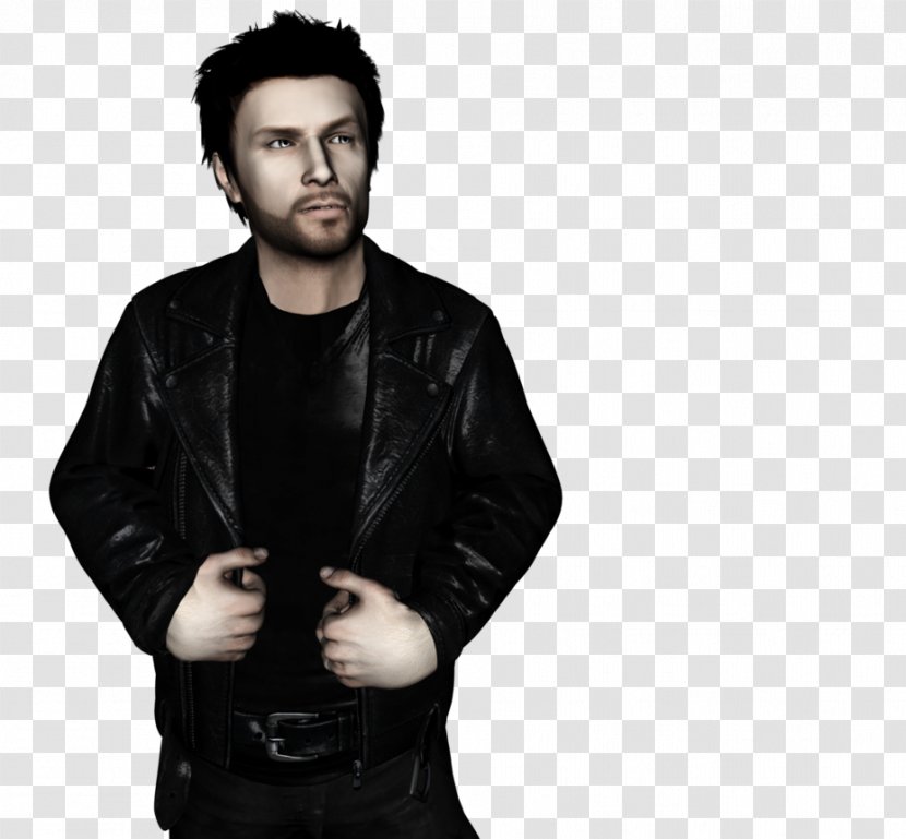 Leather Jacket Black Hair Transparent PNG