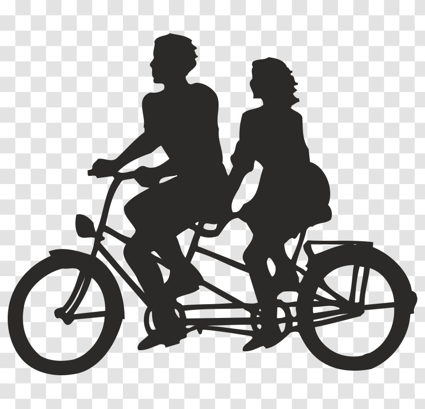Sticker Decal Bicycle Clip Art - Cycling - Tandem Transparent PNG