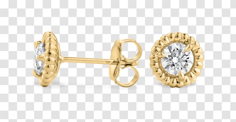 Earring Colored Gold Diamond Jewellery - Stud Transparent PNG