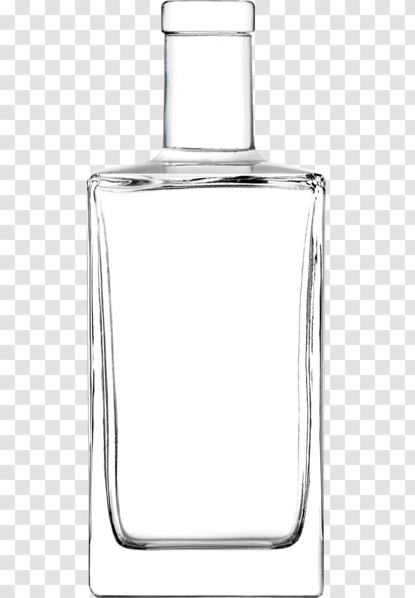 Glass Bottle Gin - Rectangle - Plate Transparent PNG