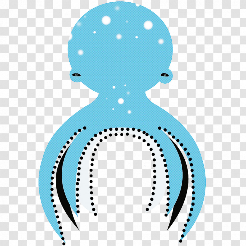 Head Turquoise Aqua Line Art Circle Transparent PNG