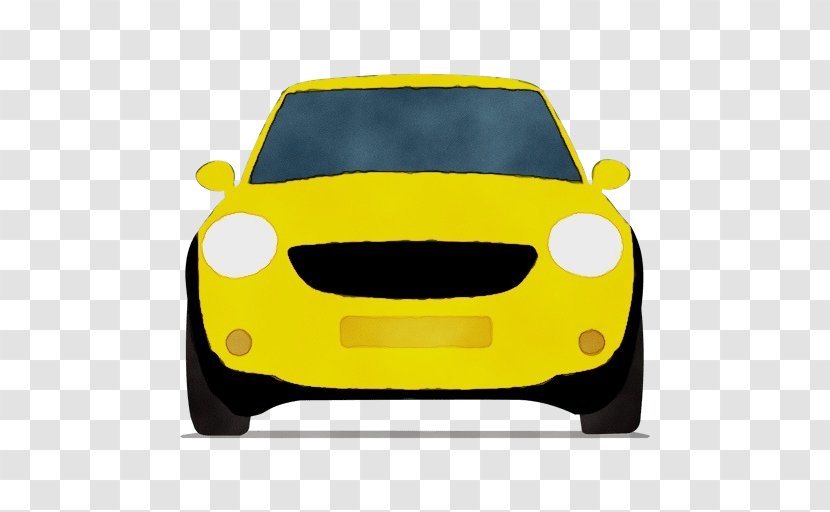 City Car - Yellow - Bumper Subcompact Transparent PNG